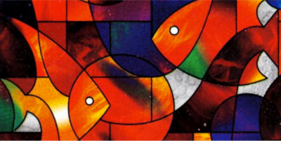 Decorative StainedGlass Fish